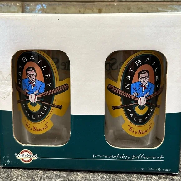 White Spot Nat Bailey Pale Ale Glass Set - Picture 2 of 6